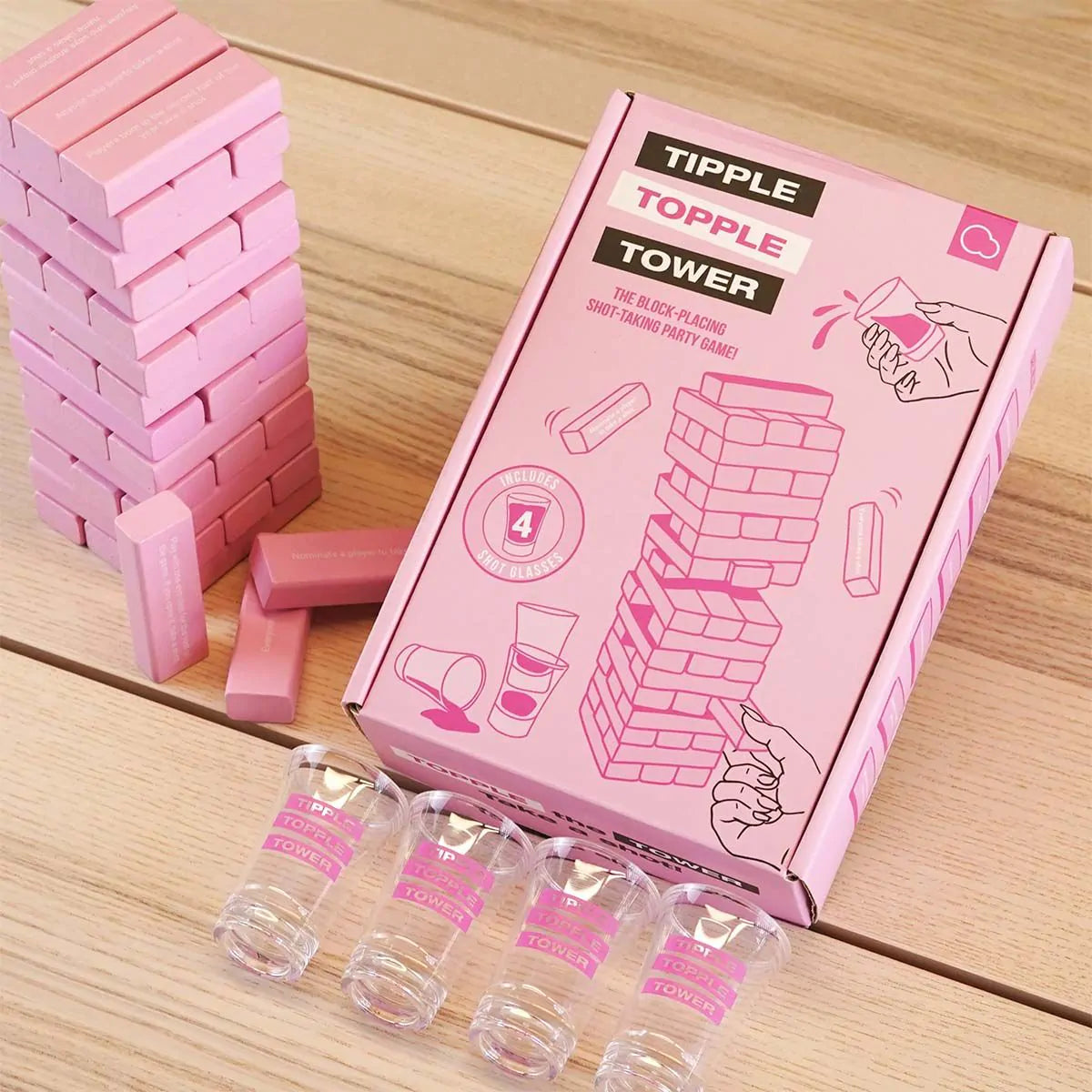 Tipple Topple Tower Party Game