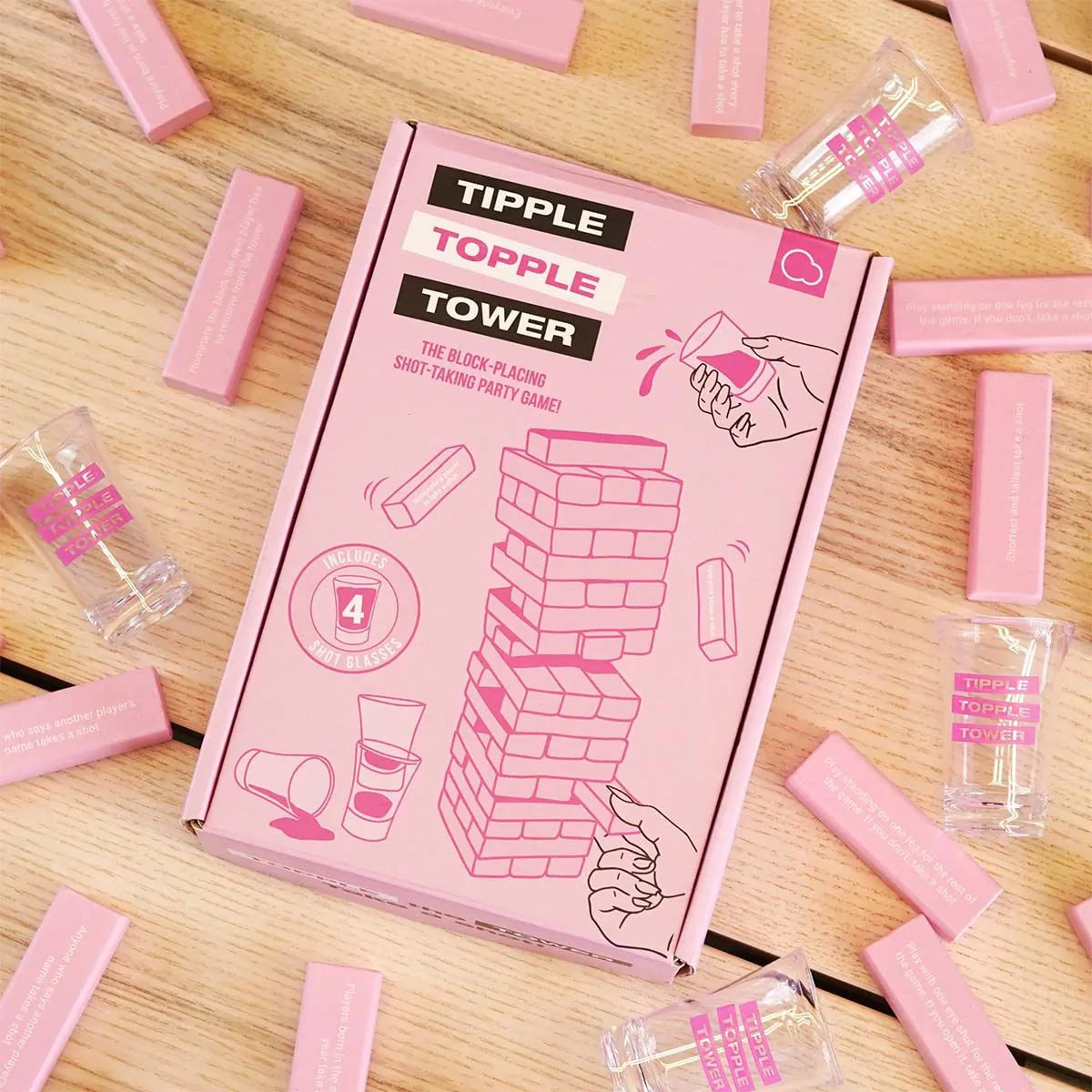 Tipple Topple Tower Party Game
